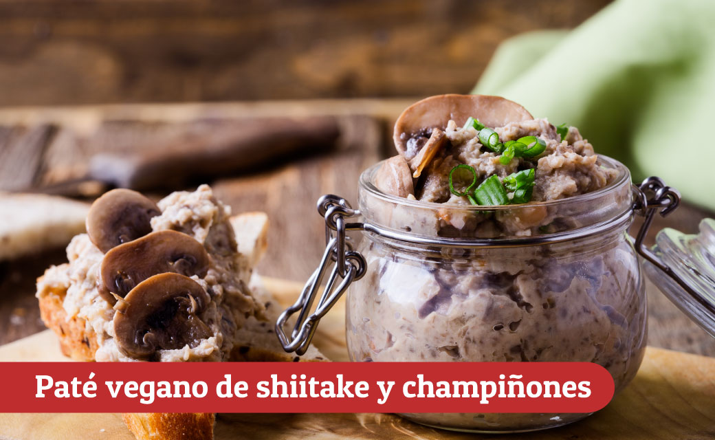 Paté vegano de shiitake y champiñones