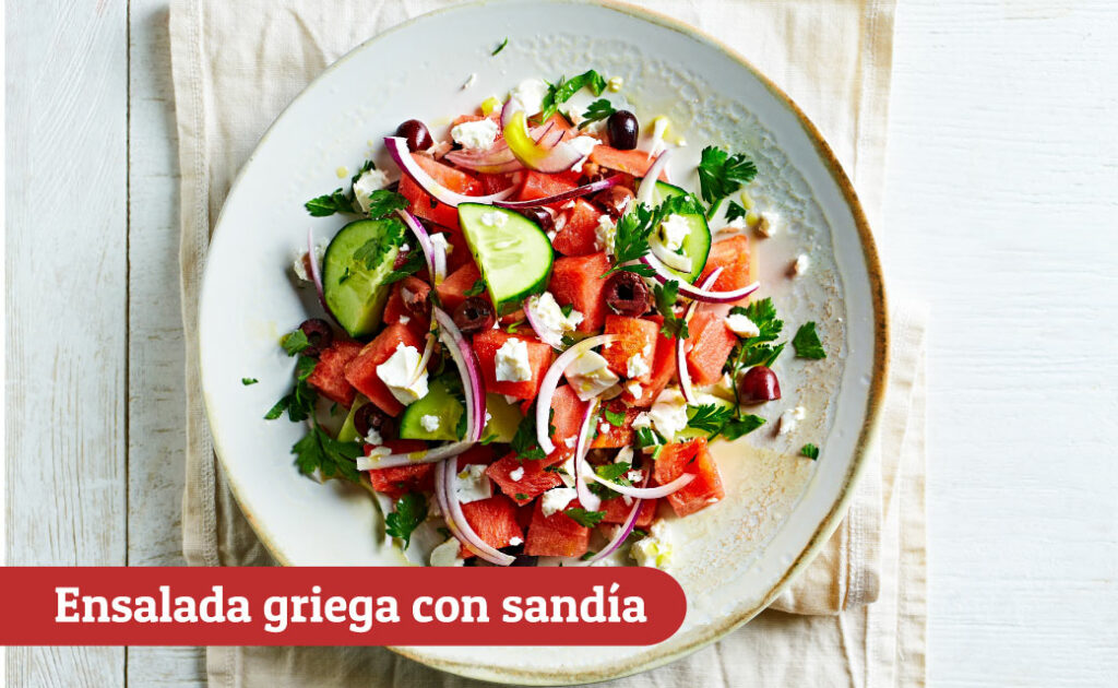 Ensalada griega con sandía