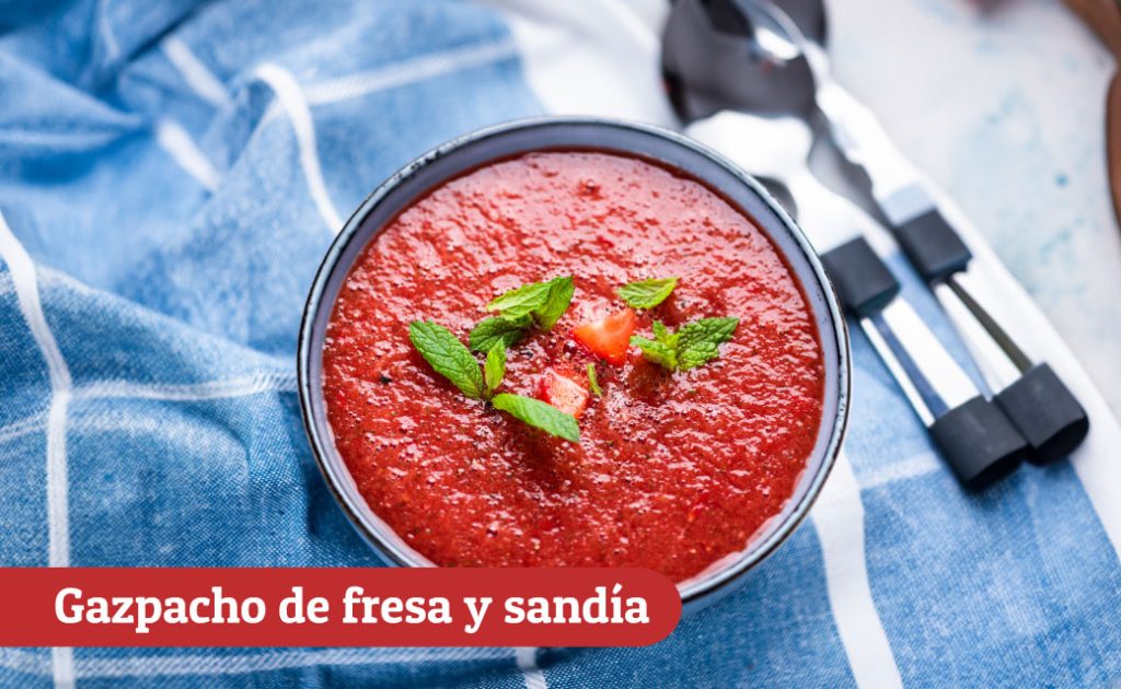 Gazpacho de fresa y sandía