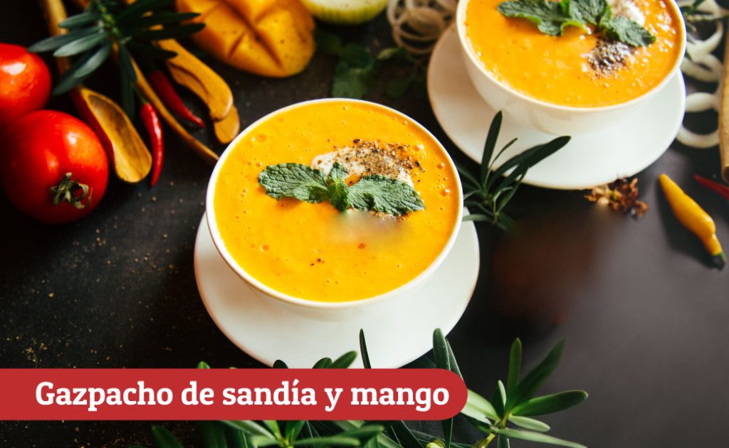 Gazpacho de sandía y mango