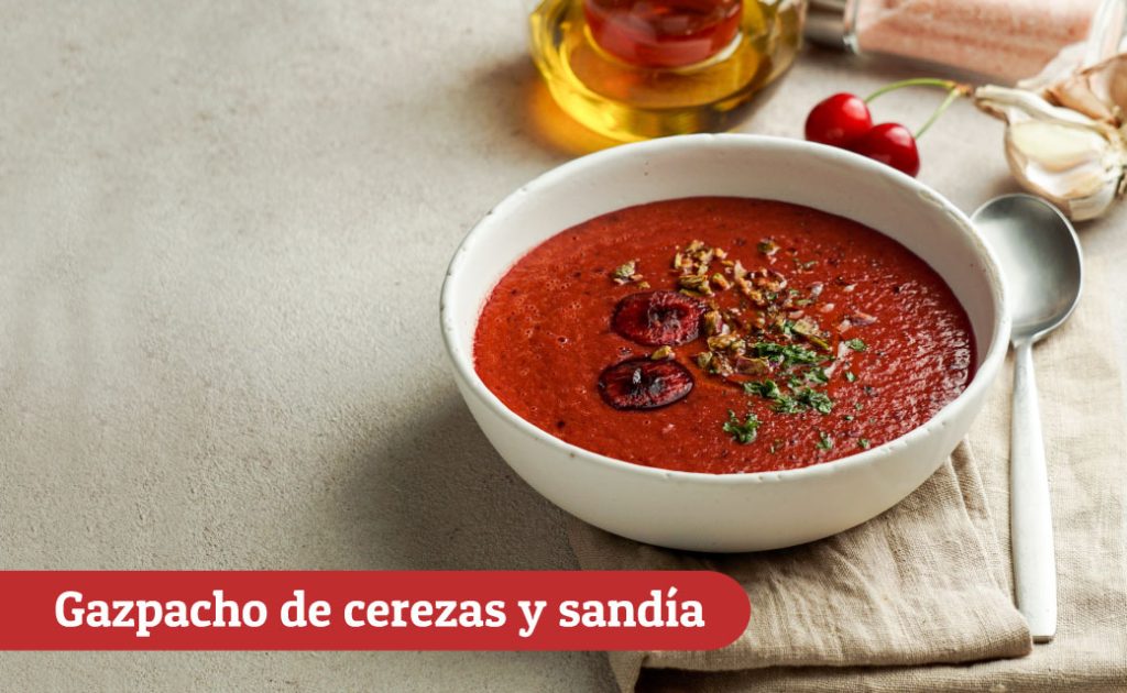 Gazpacho de cerezas y sandía