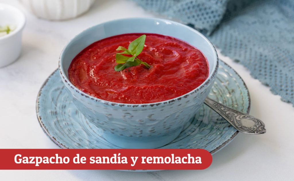 Gazpacho de sandía y remolacha