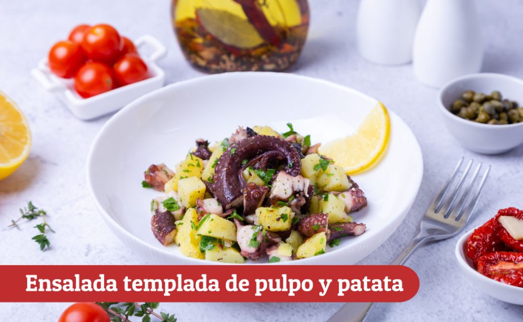 Ensalada templada de pulpo y patata