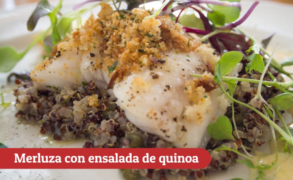 Jueves: merluza con ensalada de quinoa