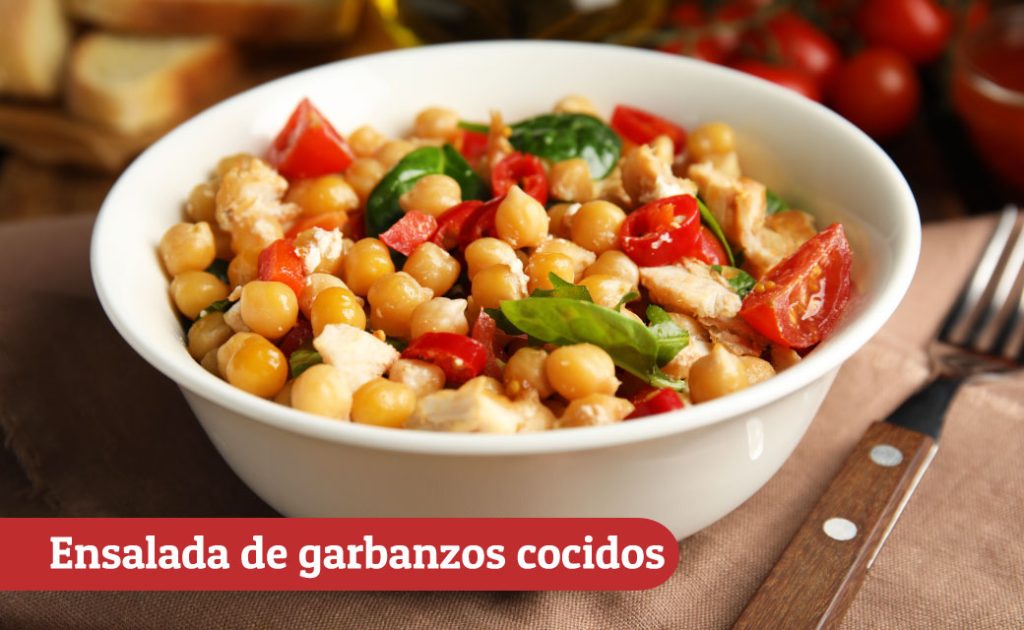 Domingo: ensalada de garbanzos cocidos
