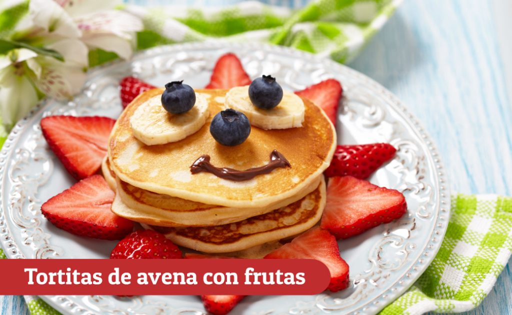 Tortitas de avena con frutas