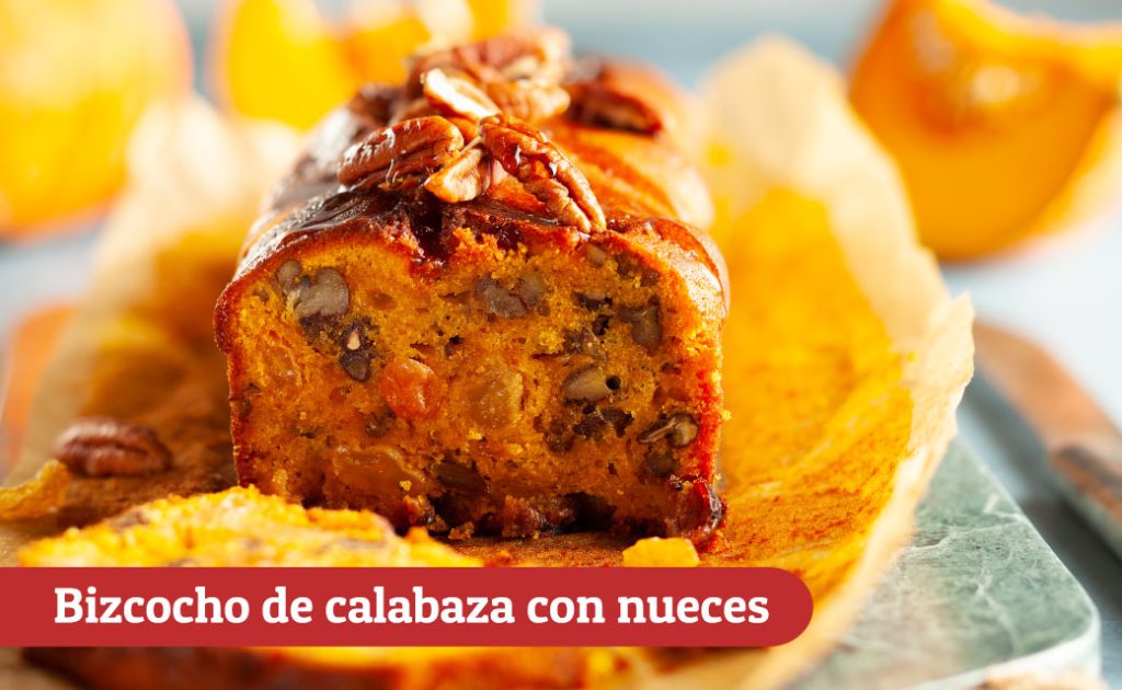 Bizcocho de calabaza con nueces