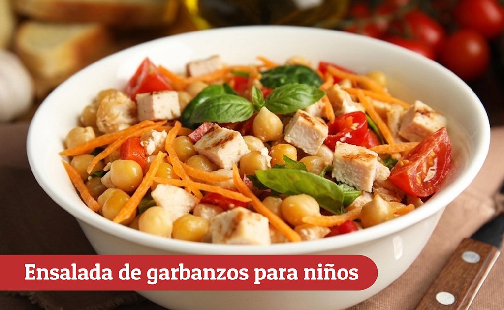 Ensalada de garbanzos para niños