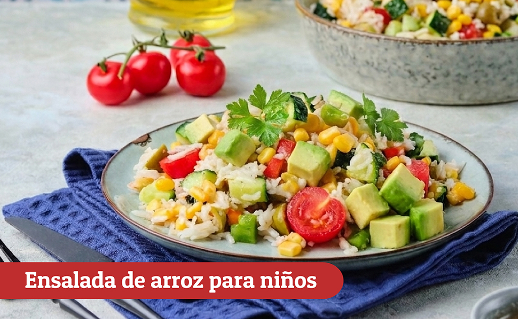 Ensalada de arroz para niños
