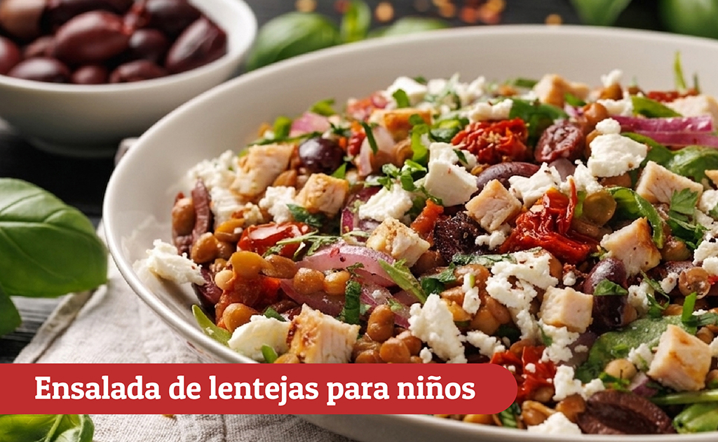 Ensalada de lentejas para niños