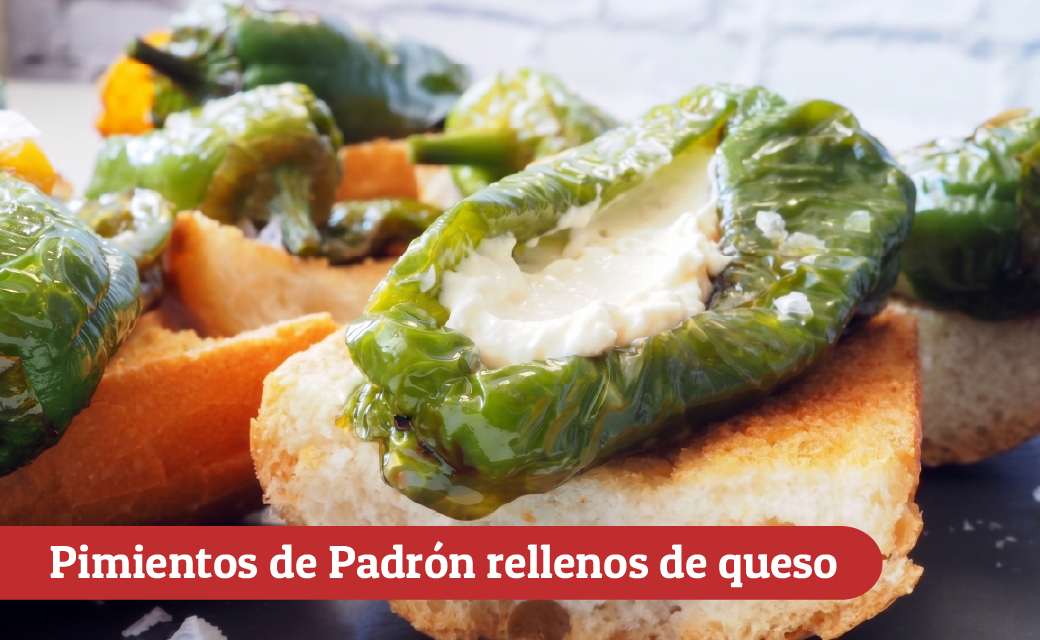 Pimientos de Padrón rellenos de queso