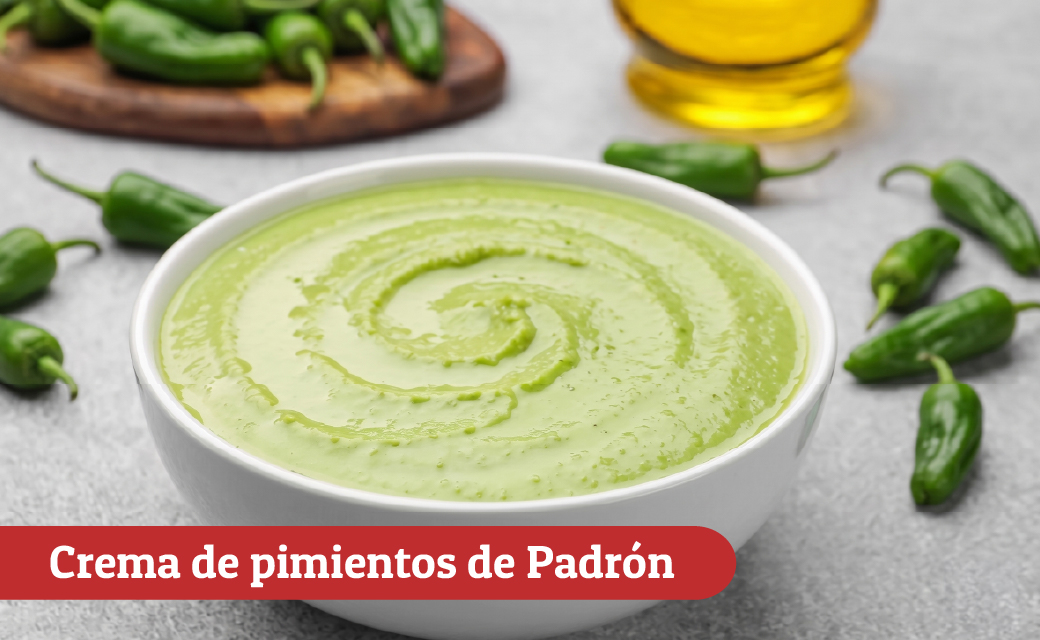 Crema de pimientos de Padrón