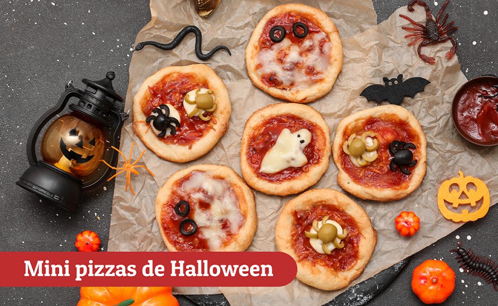 Mini pizzas de Halloween
